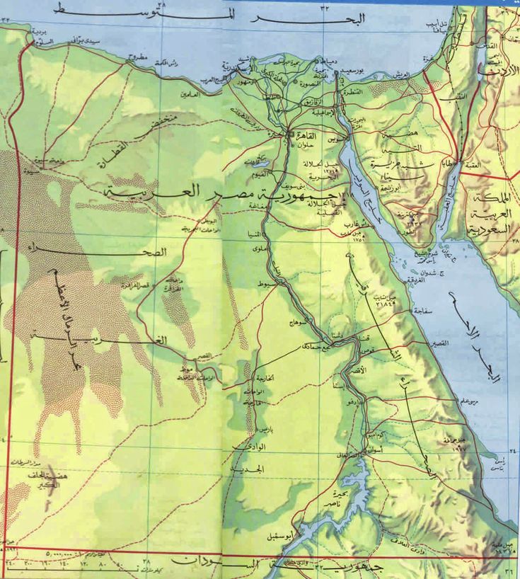 خريطة مصر محافظات وتقسيمها