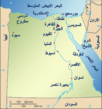 خريطة مصر محافظات
