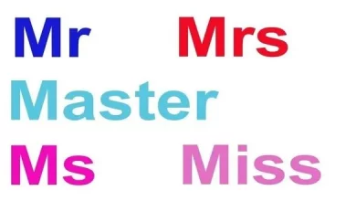 الفرق بين Mr - Mrs - Miss - Ms - Mstr ومتى تستعمل